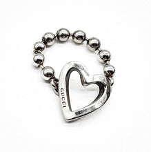 Load image into Gallery viewer, Gucci Sterling Silver Toggle Heart Ring Size 7
