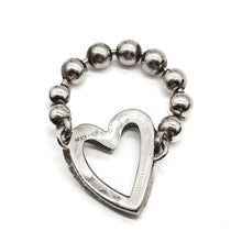 Load image into Gallery viewer, Gucci Sterling Silver Toggle Heart Ring Size 7
