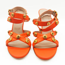 Load image into Gallery viewer, Versace Orange Leather Heels Size 39
