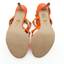 Load image into Gallery viewer, Versace Orange Leather Heels Size 39
