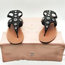 Load image into Gallery viewer, Prada Crystal Embellished Flats Size 39
