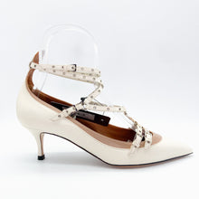 Load image into Gallery viewer, Valentino Ivory Love Latch Caged Heels Size 39
