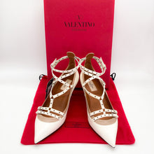 Load image into Gallery viewer, Valentino Ivory Love Latch Caged Heels Size 39
