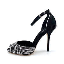 Load image into Gallery viewer, Dolce &amp; Gabbana Crystal Embellished Satin Heels Size 39
