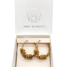 Load image into Gallery viewer, Abby Seymour &#39;Melaleuca Hoops&#39; Brass Earrings
