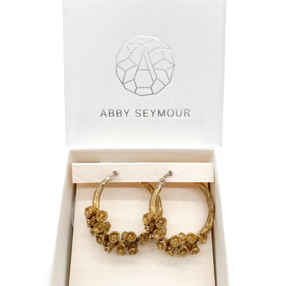 Abby Seymour 'Melaleuca Hoops' Brass Earrings