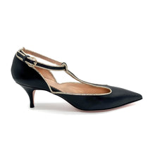 Load image into Gallery viewer, Valentino Red Black Leather Low Heels Size 38.5
