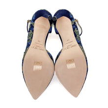 Load image into Gallery viewer, Jimmy Choo Suede Floral Heels Size 39

