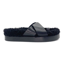 Load image into Gallery viewer, Camilla and Marc Herman Furry Slides Size 37
