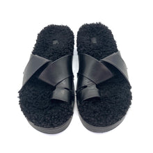 Load image into Gallery viewer, Camilla and Marc Herman Furry Slides Size 37
