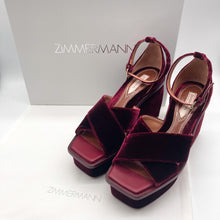Load image into Gallery viewer, Zimmermann Velvet Platform Heels Size 36
