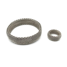 Load image into Gallery viewer, Tiffany &amp; Co. Somerset Mesh&#39; Ring &amp; Bracelet Set
