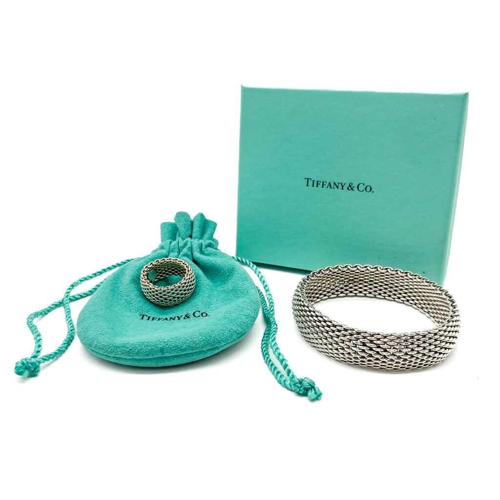 Tiffany & Co. Somerset Mesh' Ring & Bracelet Set