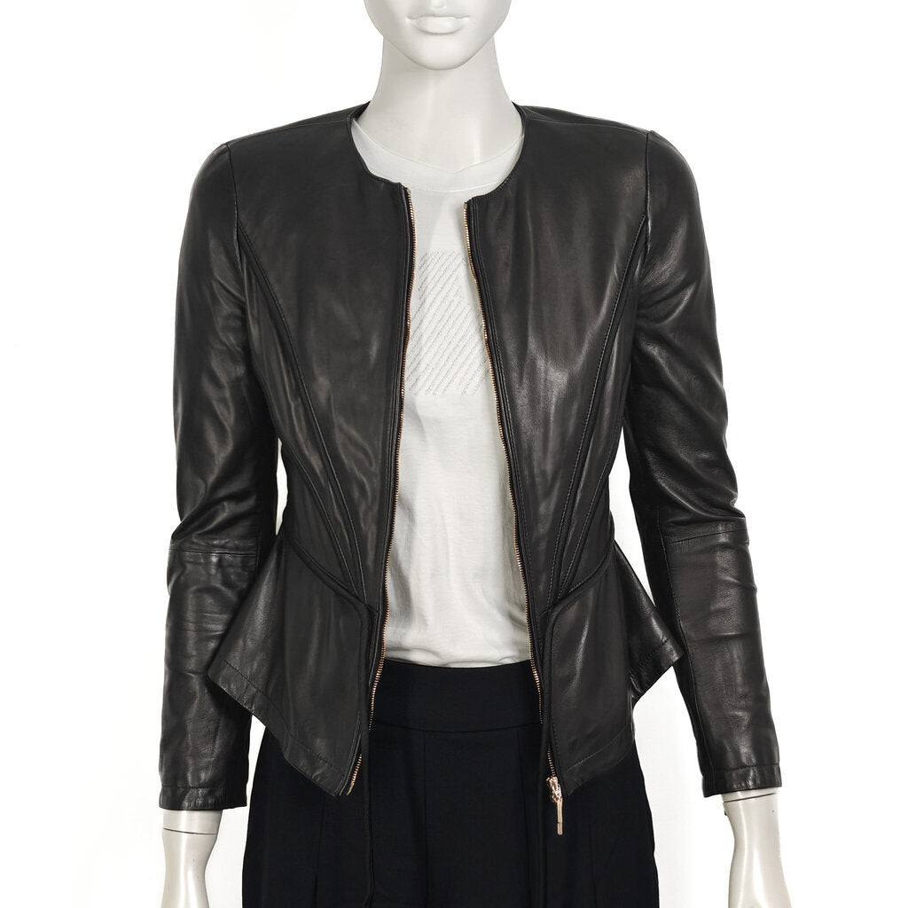 Emporio Armani Leather Jacket Size 1