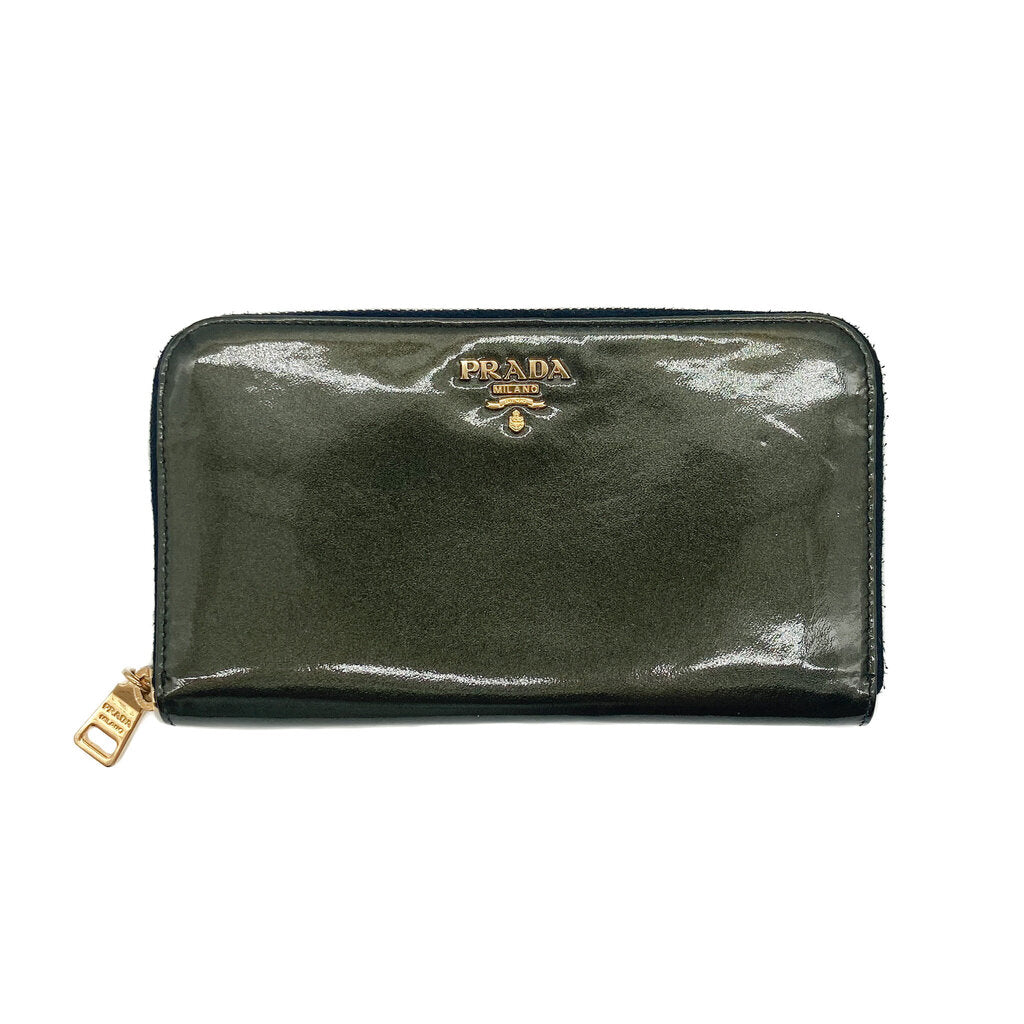 Prada Saffiano Zip Around Wallet