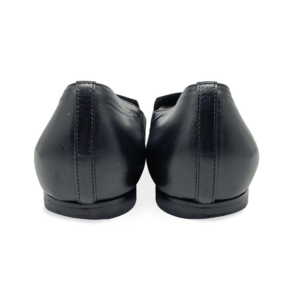 Chanel Leather CC Logo Loafers Size 37.5