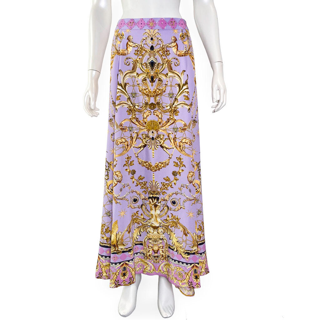 Camilla Silk Skirt 'Lavender Ever After' Size L