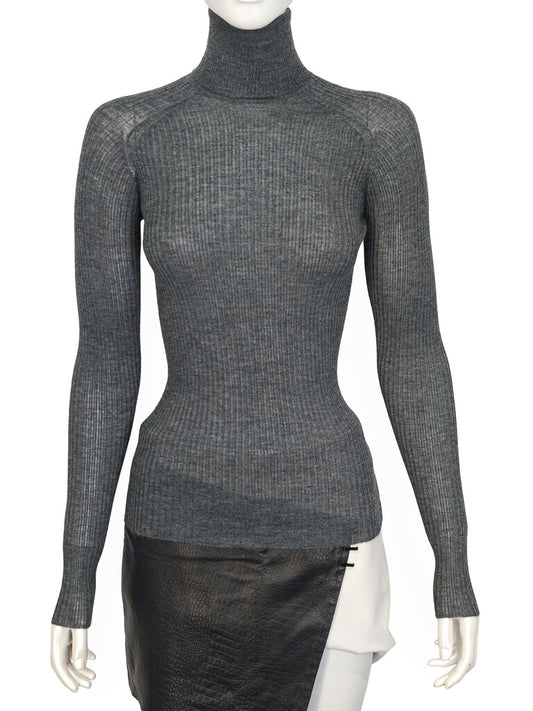 Vintage Roll-Neck Cashmere Top Size S