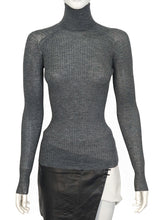 Load image into Gallery viewer, Vintage Roll-Neck Grey Cashmere Jumper Size S
