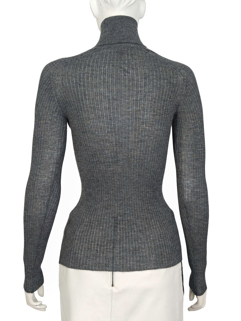 Vintage Roll-Neck Cashmere Top Size S