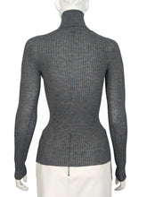 Load image into Gallery viewer, Vintage Roll-Neck Grey Cashmere Jumper Size S
