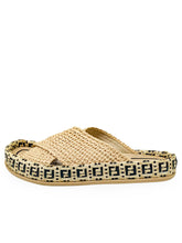 Load image into Gallery viewer, &#39;Raffia&#39; Cross Over Slides Size 37
