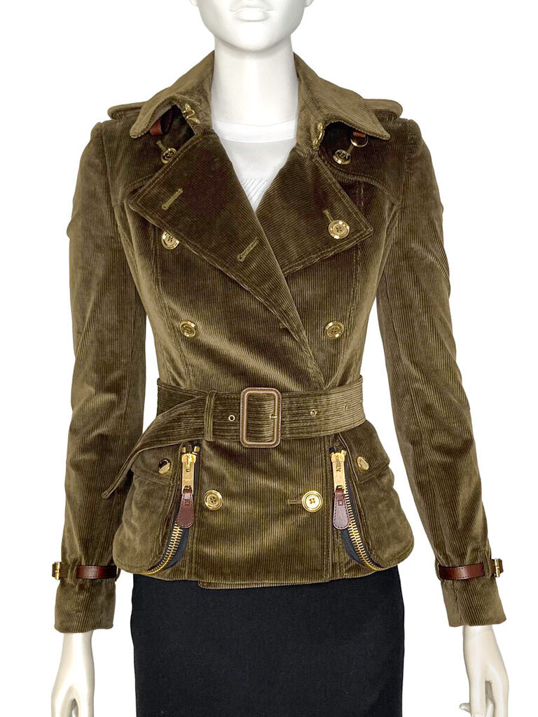 Corduroy Double-Breasted Jacket Size 38