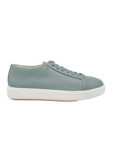 Load image into Gallery viewer, Mens Grey/Blue Leather Sneakers
