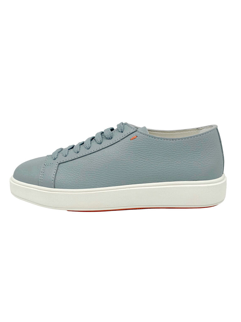 Mens Grey/Blue Leather Sneakers