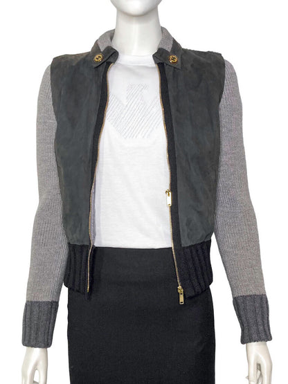 Wool & Leather Vintage Jacket Size XS