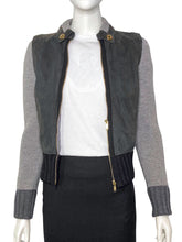 Load image into Gallery viewer, Wool &amp; Leather Vintage Jacket Size XS
