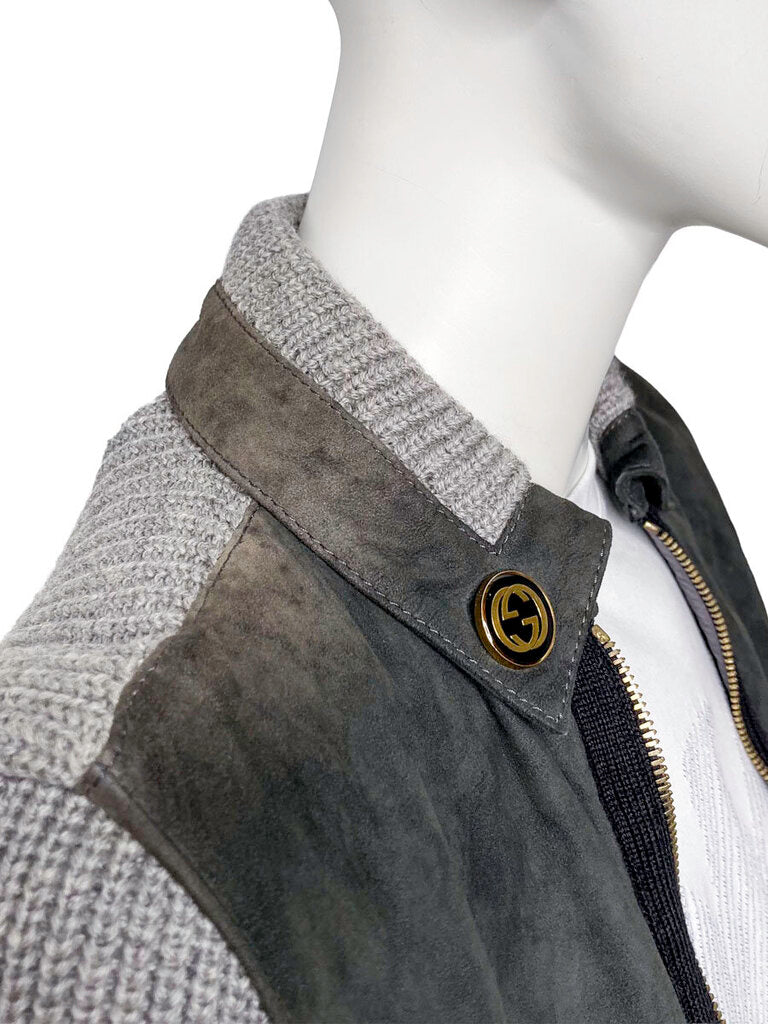 Wool & Leather Vintage Jacket Size XS