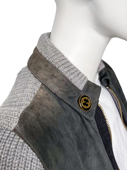 Wool & Leather Vintage Jacket Size XS