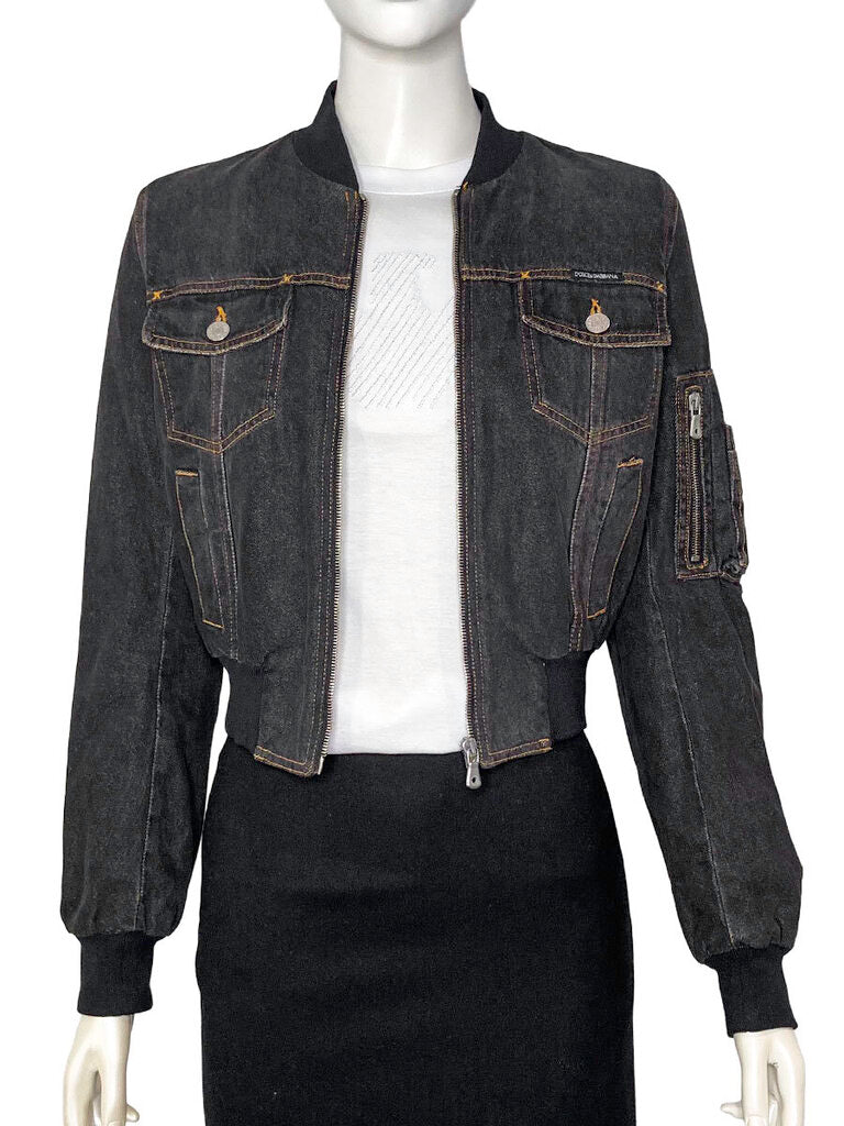 Mesh Lined Denim Jacket Size 38