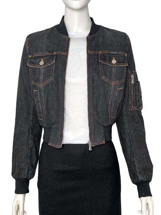 Mesh Lined Denim Jacket Size 38