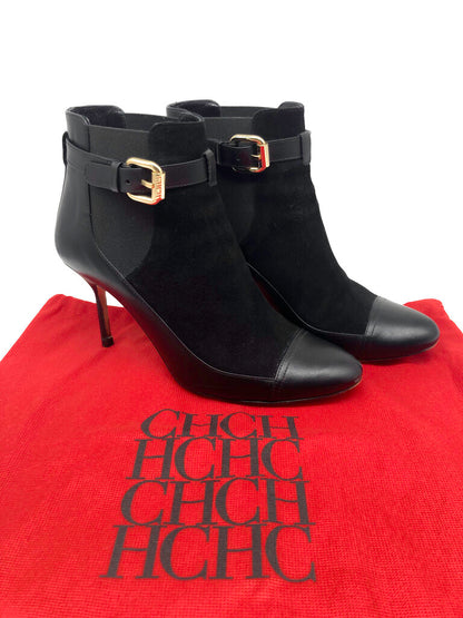 Suede & Leather Ankle Boots Size 36