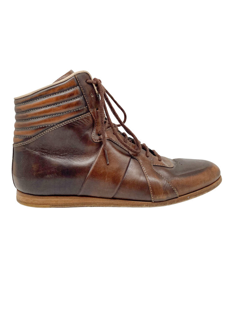 Upper Laced Leather Boots Size 7.5