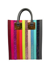Load image into Gallery viewer, Rainbow Striped Tote Bag
