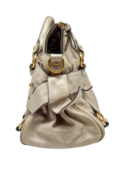 Leather 'Lux Bow' Shoulder Bag