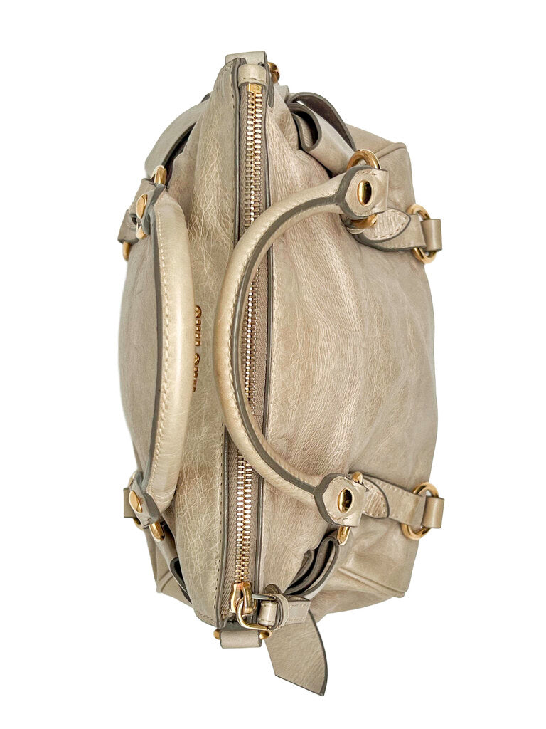 Leather 'Lux Bow' Shoulder Bag