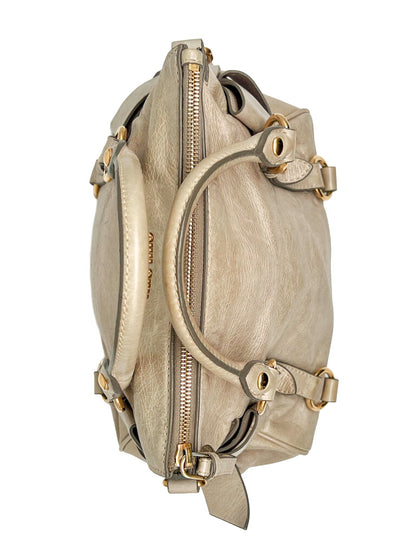 Leather 'Lux Bow' Shoulder Bag