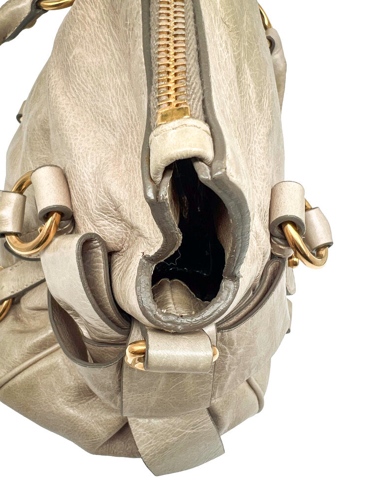 Leather 'Lux Bow' Shoulder Bag