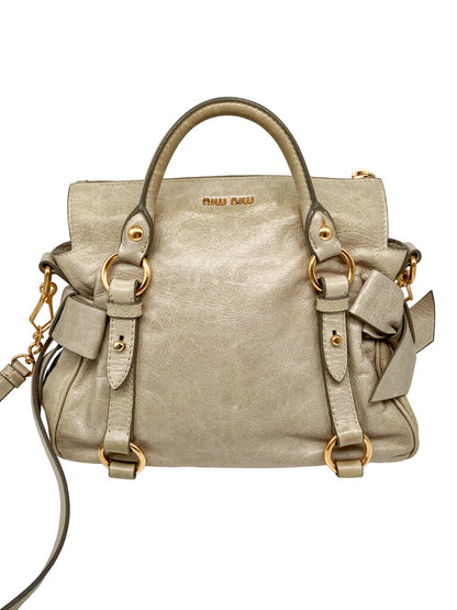 Leather 'Lux Bow' Shoulder Bag