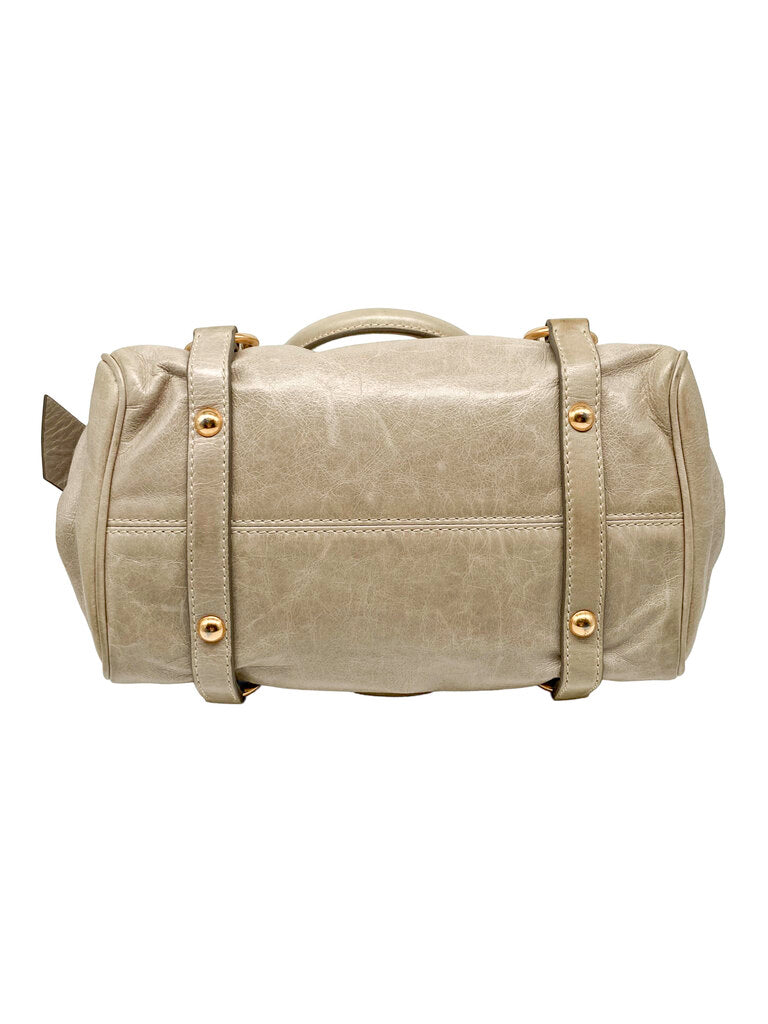 Leather 'Lux Bow' Shoulder Bag