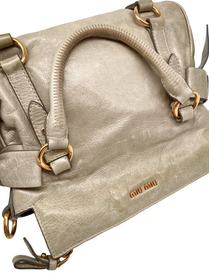 Leather 'Lux Bow' Shoulder Bag