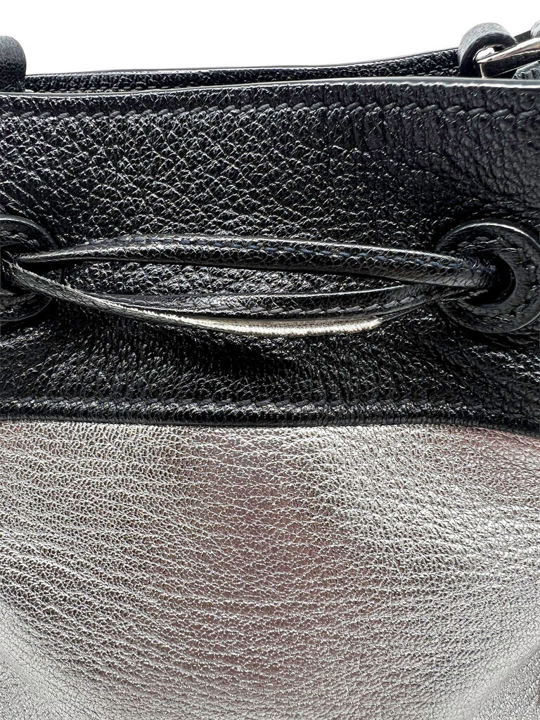 Mini Metallic Bucket Shoulder Bag