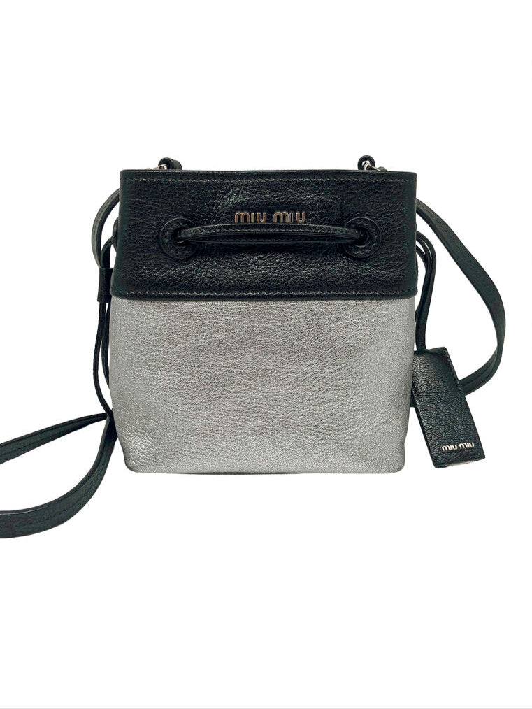 Mini Metallic Bucket Shoulder Bag