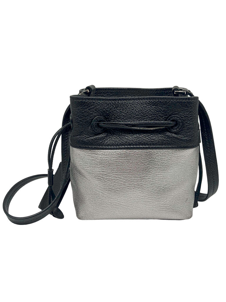 Mini Metallic Bucket Shoulder Bag
