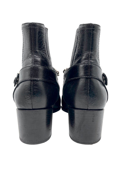 CC Logo Lambskin & Patent Boots Size 39C