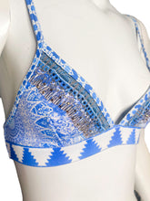 Load image into Gallery viewer, Blue/White Bralette Size 10
